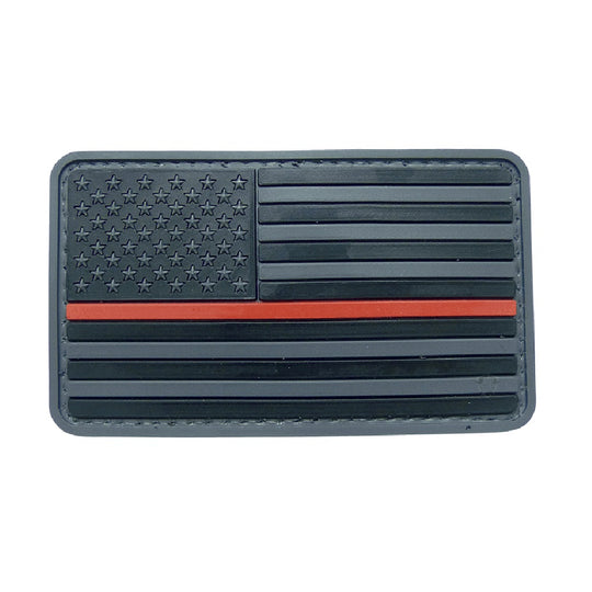 U.S. FLAG BLACK W/RED STRIPE MORALE PATCH - BLACK/RED STRIPE