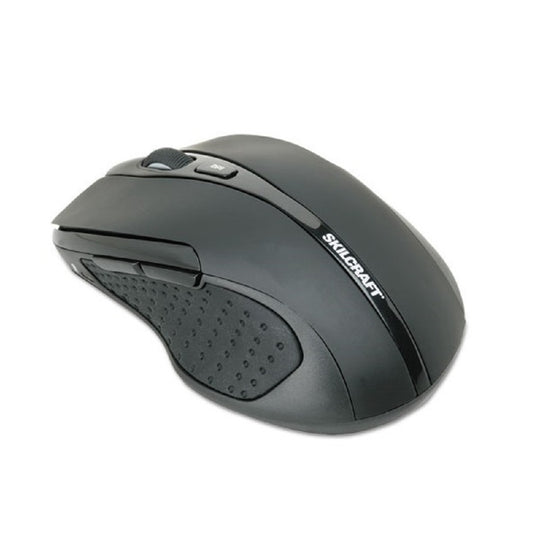 7025016518938 AbilityOne, Mouse, Wireless, USB, Black, Ergonomic Shaped, Right-Handed Bx