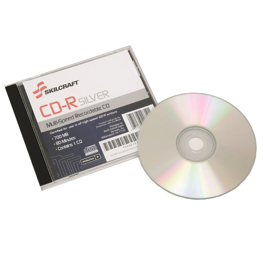 7045014293460 AbilityOne, Compact Disc, Recordable, Single, Silver 25/BX