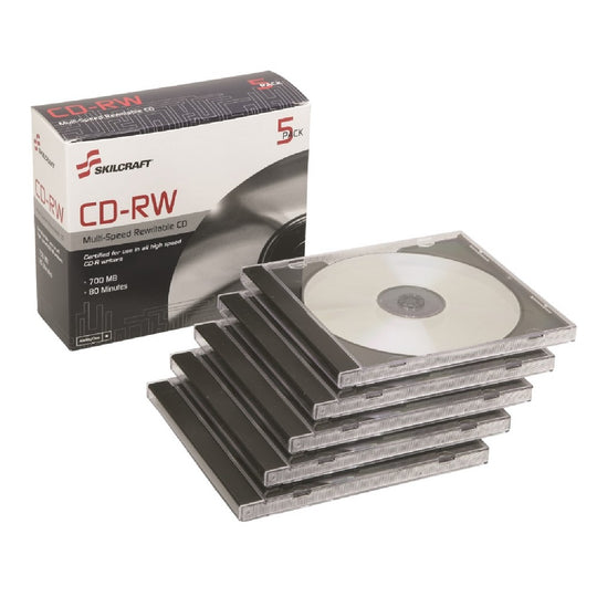 7045014703592 AbilityOne, CD-RW, Multi-Speed Rewritable CD, 700 MB, 80 Minutes Cs