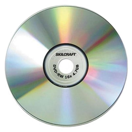 7045015155371 AbilityOne, Disk, Media, Recordable, Branded Attributes, Rewriteable, DVD-RW, 4X, Jewel Case, 5 Pack Spindle Bx