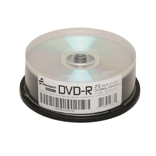 7045015214243 AbilityOne, Digital Video Disc, Recordable, 25 DVDs on Spindle, Silver Ea