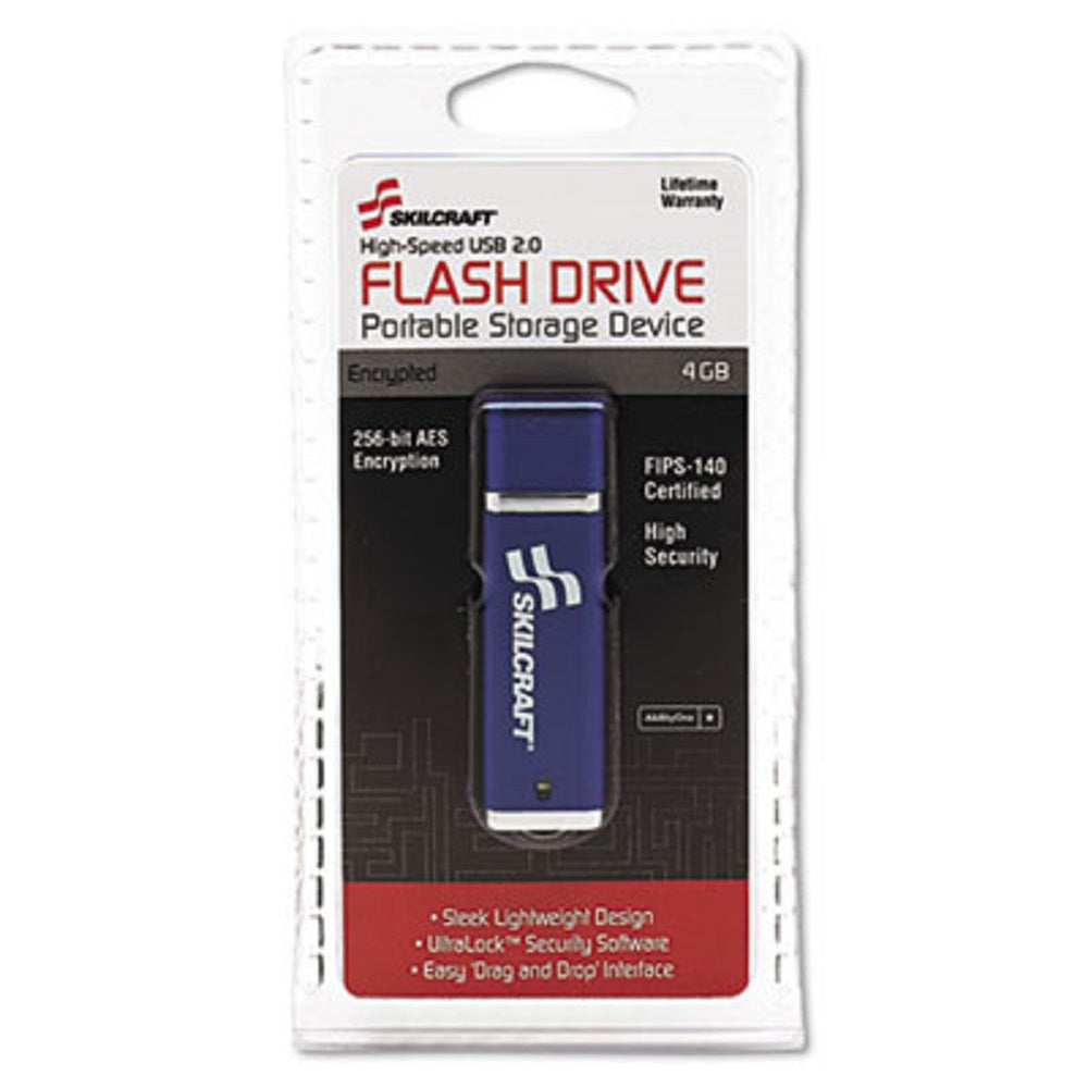 7045015584992 AbilityOne, USB Flash Drive, 256-bit AES Encryption, 4GB Bx