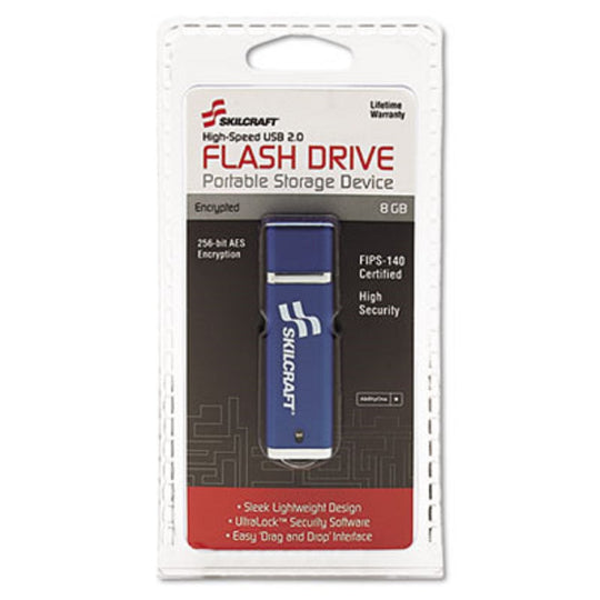 7045015584993 AbilityOne, USB Flash Drive with 256-bit AES Encryption, 8GB Bx