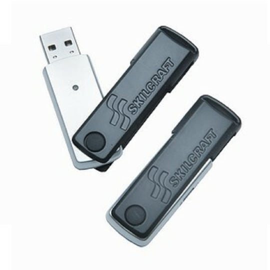 7045015684210 AbilityOne, USB Flash Drive, 256-Bit SES Encryption, Water Resistant, Silver/Black, 8GB Bx