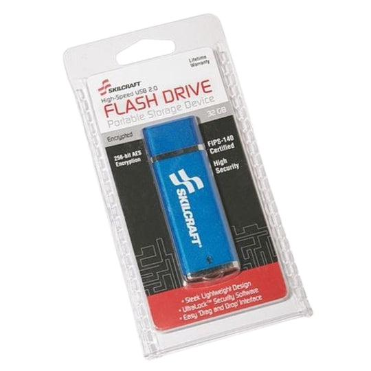 7045015691704 USB Flash Drive with 256-bit AES Encryption, 32GB Bx