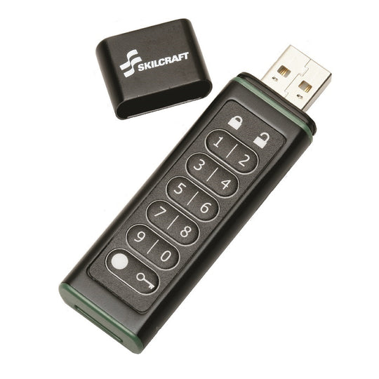 7045015999351 AbilityOne, USB Flash Drive, 256-Bit AES Encryption, Level 3 Encrypted, 8GB Bx