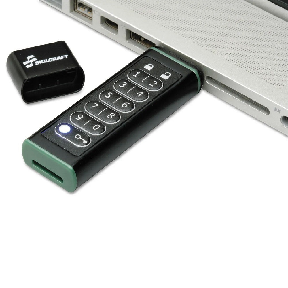 7045015999351 AbilityOne, USB Flash Drive, 256-Bit AES Encryption, Level 3 Encrypted, 8GB Bx