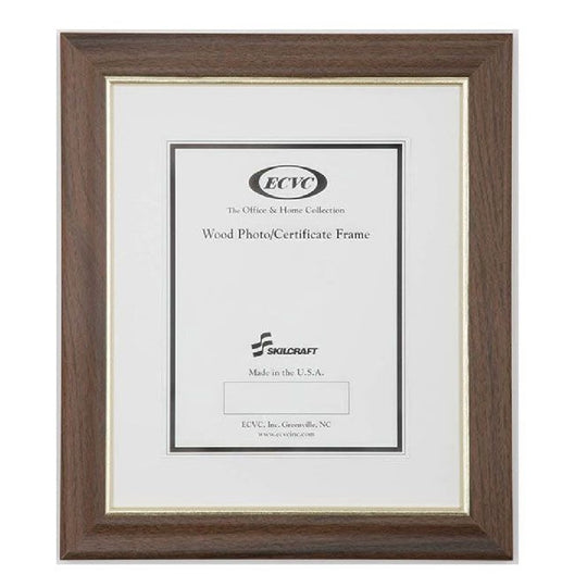 7105000528697 AbilityOne, Frame, Style B, Paper Wrapped Hardwood Molding, 10" x 14", Walnut Ea