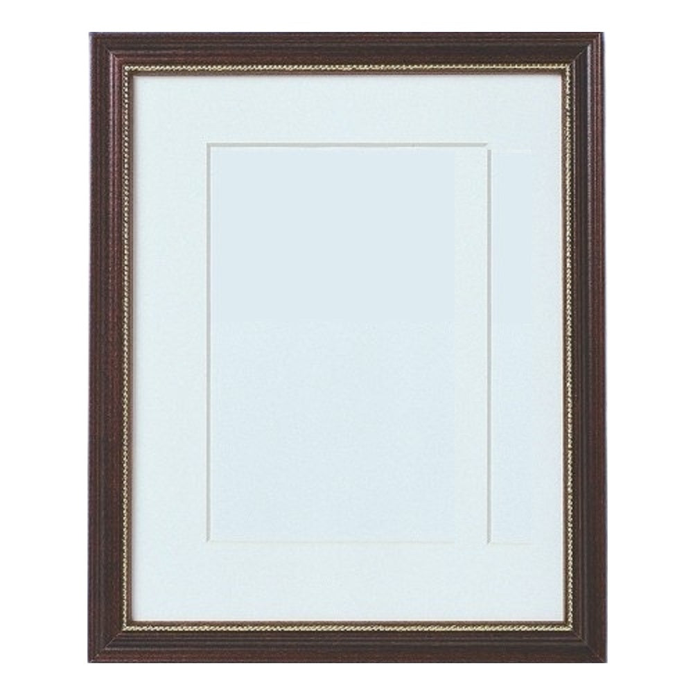 STYLE F - HARDWOOD FINISH PICTURE 8-1/2" x 11" FRAME W/GOLD TRIM 12/BX