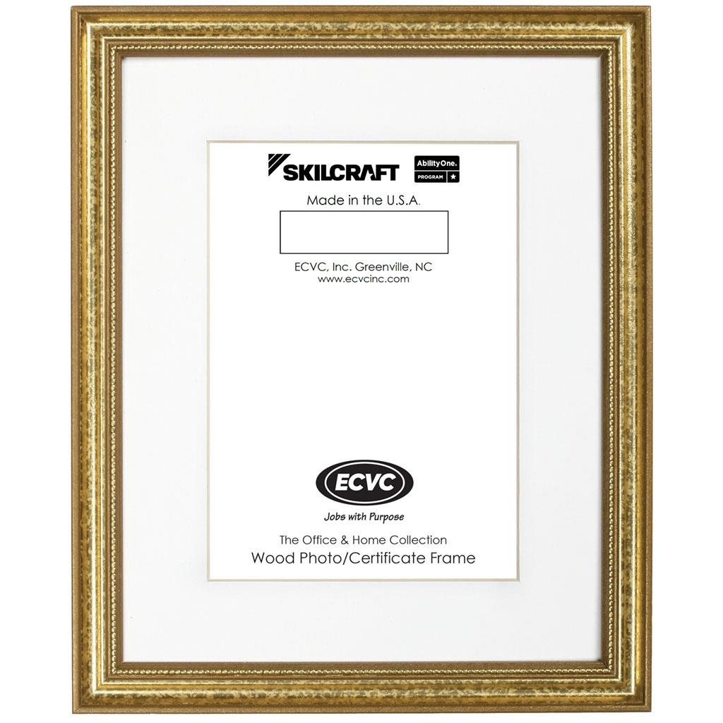 7105014195350 AbilityOne, Style F - Hardwood Finish Frames - 10" x 12", Gold BX