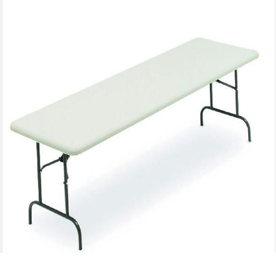 7105016976847 AbilityOne 6976847 Rectangular Folding Table, 600 lb Weight Capacity, 96" W x 29" H x 30" D, Platinum Gray Ea