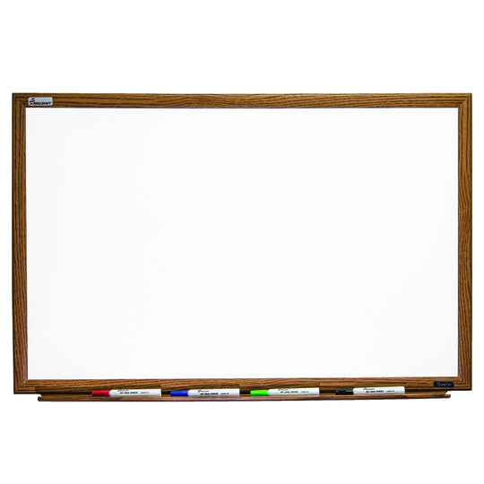 7110013347081 AbilityOne Magnetic Porcelain Dry Erase White Board, 60" x 36", Oak Finish Frame Ea