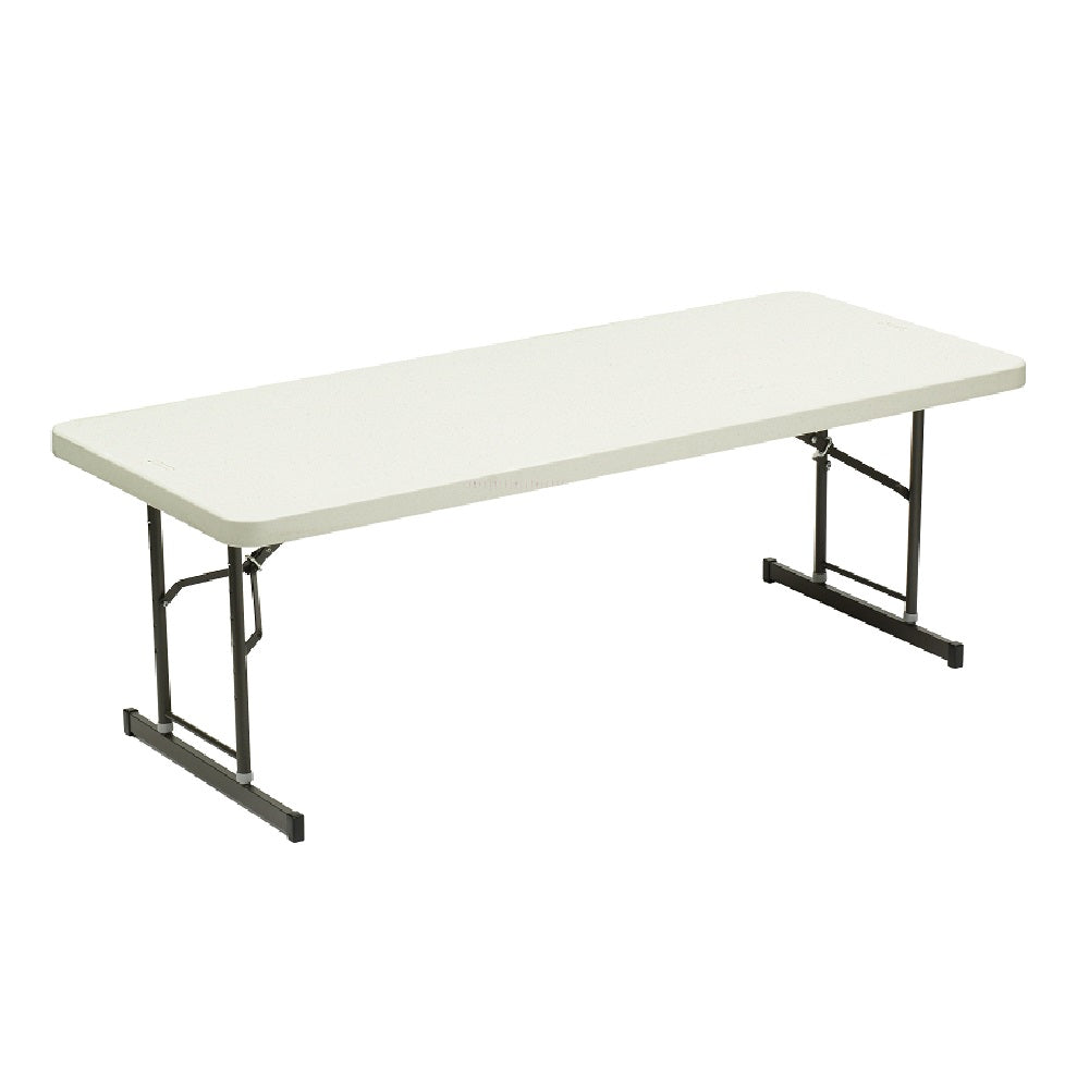 7110016716416 BLOW-MOLDED FOLDING TABLE, ADJUSTABLE HEIGHT, PLATINUM EA