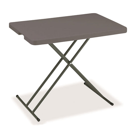 7110017026954 AbilityOne, Personal Adjustable Height Folding Table, 30" W x 20" D x 25-28" H, 25 lb Weight Capacity, Charcoal Gray Ea