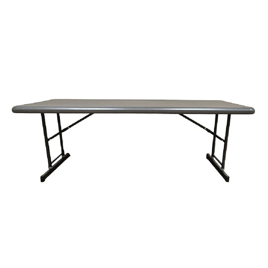 7110017110903 AbilityOne, Personal Adjustable Height Folding Table, 72" W x 30" D x 25-35" H, 600 lb weight capacity, Charcoal Gray