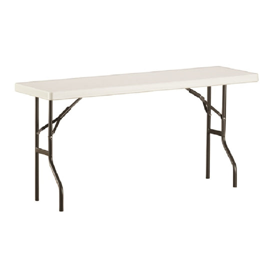 7195016183867 AbilityOne, Rectangular Folding Table, 250 lb weight capacity, 60" W x 29" H x 18" D, Platinum Gray Ea