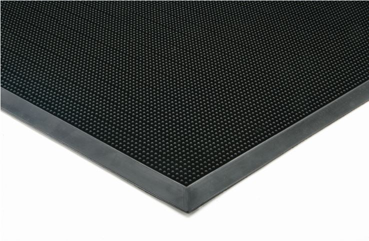 7220015826248 AbilityOne NSN5826248 3-Mat, Floor, Finger-Tip, Heavy Duty, Black, 3' x 5/8" x 6'
