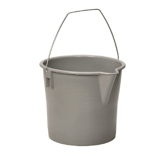 7240000606006 AbilityOne Gray Plastic Utility Pail, w/Pouring Lip, 10 quart Ea