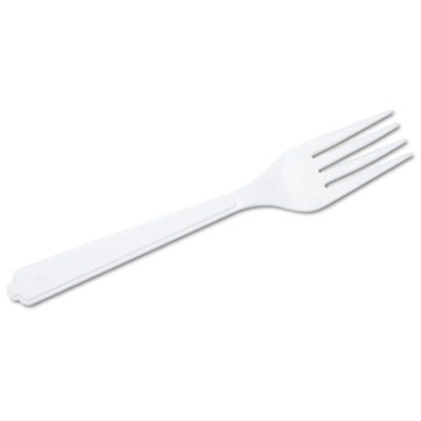 7340000221315 AbilityOne 0221315, Plastic Fork Type III Flatware, White Ea