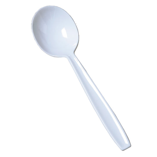 7340004018041 AbilityOne White Plastic Flatware, Bouillon Spoons, Type III, Ea