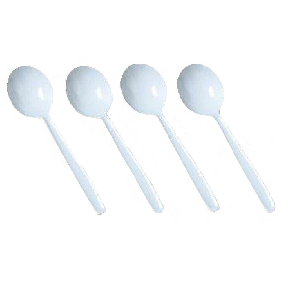 7340004018041 AbilityOne White Plastic Flatware, Bouillon Spoons, Type III, Ea