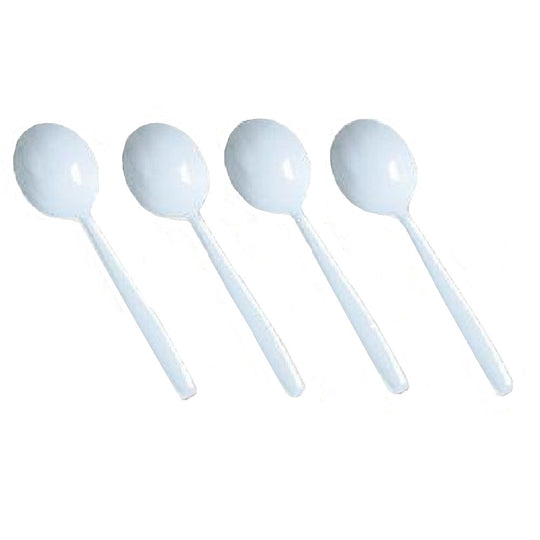 7340004018041 AbilityOne White Plastic Flatware, Bouillon Spoons, Type III, Ea