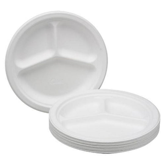 WATERPROOF PAPER PLATES, 10 1/4" DIAMETER, 7/8" DEEP, WHITE BX