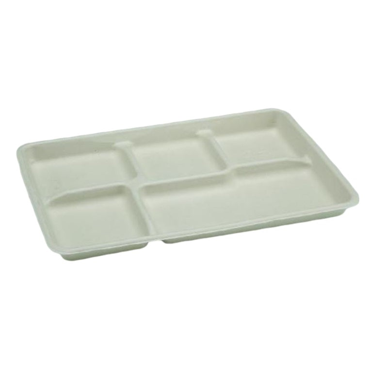 7350014115266 AbilityOne NSN4115266, Tan Colored 5 Compartments Mess Tray, Tan Bx