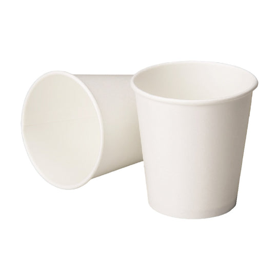 DISPOSABLE WHITE PAPER CUP, 6 OUNCE HOT LIQUIDS  BX