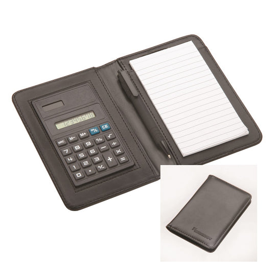 7420014844565 AbilityOne NSN4844565, Portfolio, Calculator, Writing Pad and Pen, Leather-Look, Black Ea