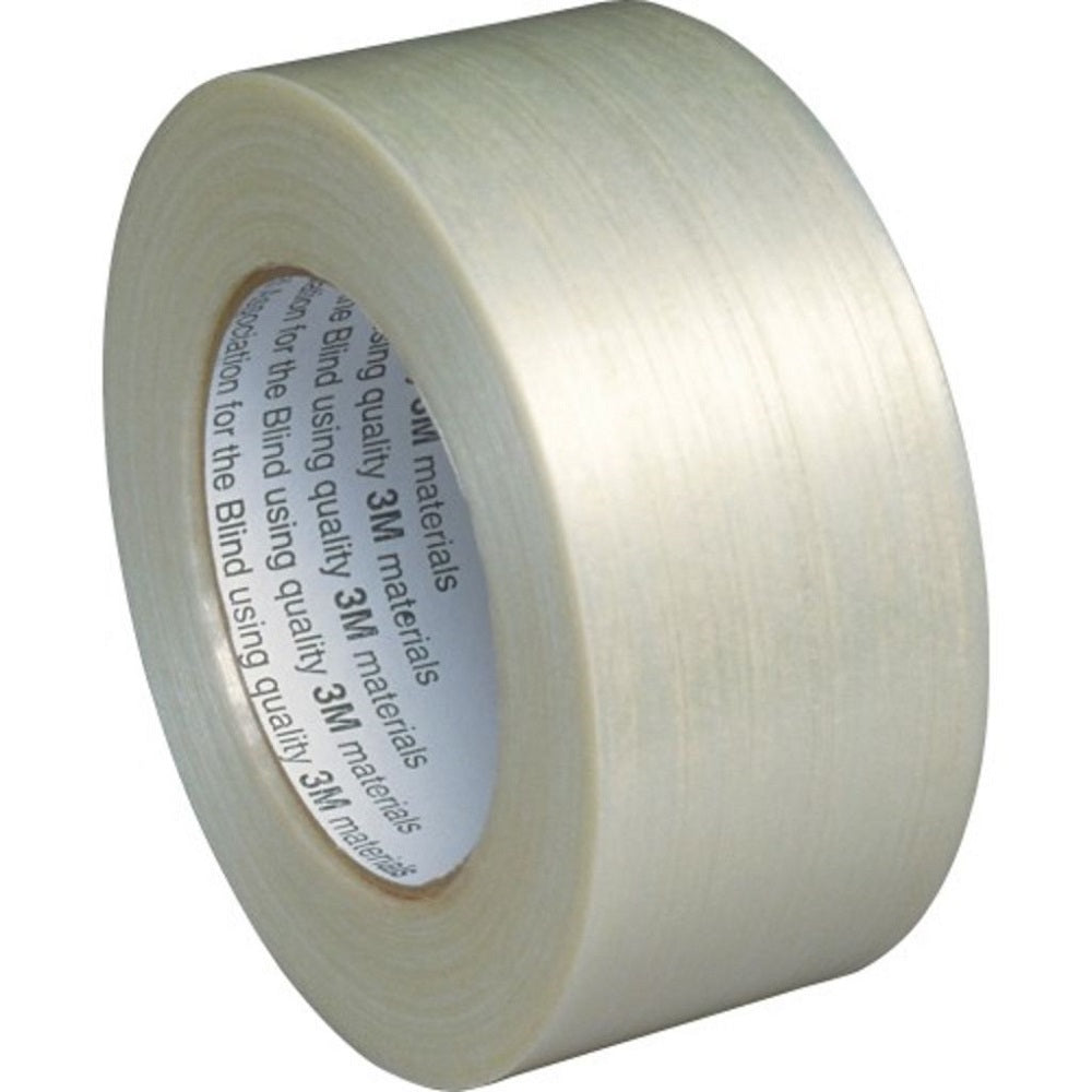 7510001594450, 3M FILAMENT STRAPPING TAPE, WHITE BX