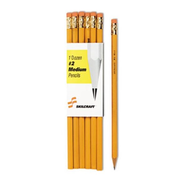 NO. 2 MEDIUM LEAD PENCIL, WOOD CASED PK