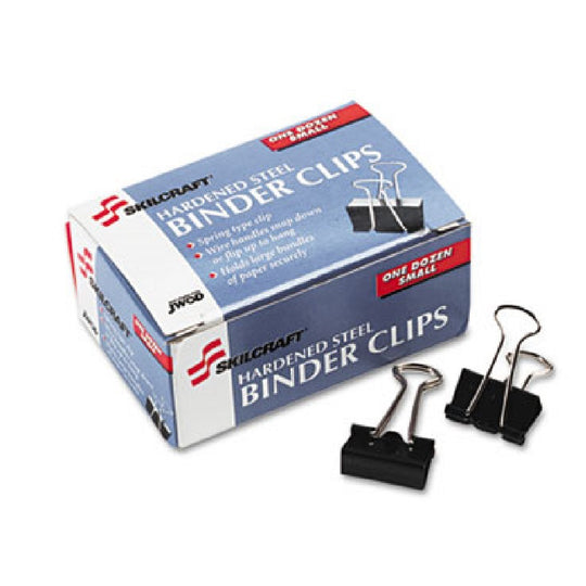 7510002828201 AbilityOne NSN2828201 Binder Clip, Binder Clip, 1/4" Capacity Bx