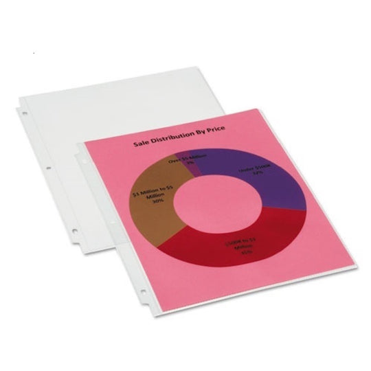 7510012360059 AbilityOne NSN2360059 Transparent Recycled Document Protectors - 3 Hole Punched Pk