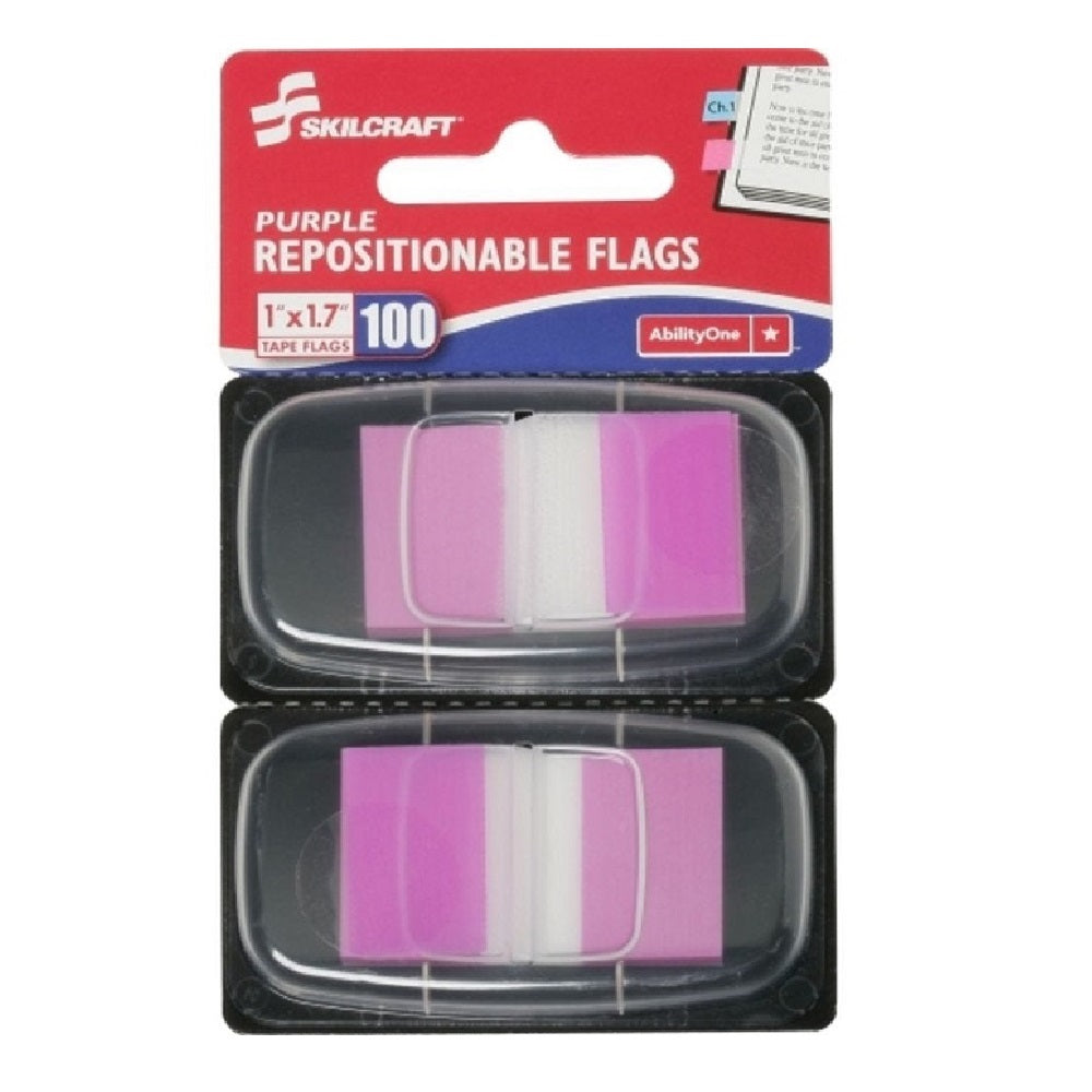 7510013158654 AbilityOne NSN3158654 Self-Stick Repositionable Flags, Purple Bx