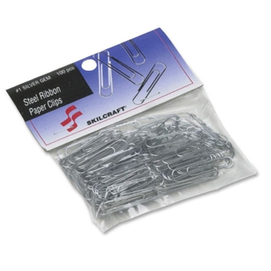 7510014676738 SMALL PAPER CLIPS #1, SILVER BX