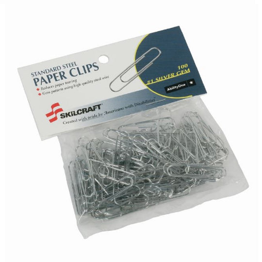 7510014676738 SMALL PAPER CLIPS #1, SILVER BX