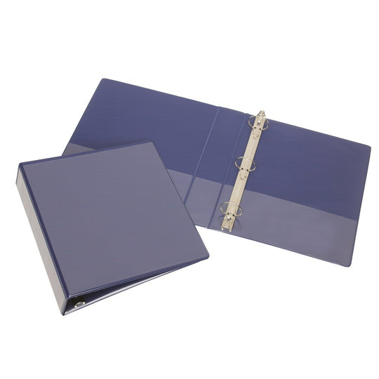 7510015104858 AbilityOne NSN5104858, Round Ring View Binders - 3" Capacity - Clear Overlay - Blue