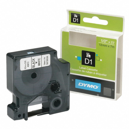 7510016576746 DYMO STANDARD LABEL CASSETTE, BLACK ON WHITE BX