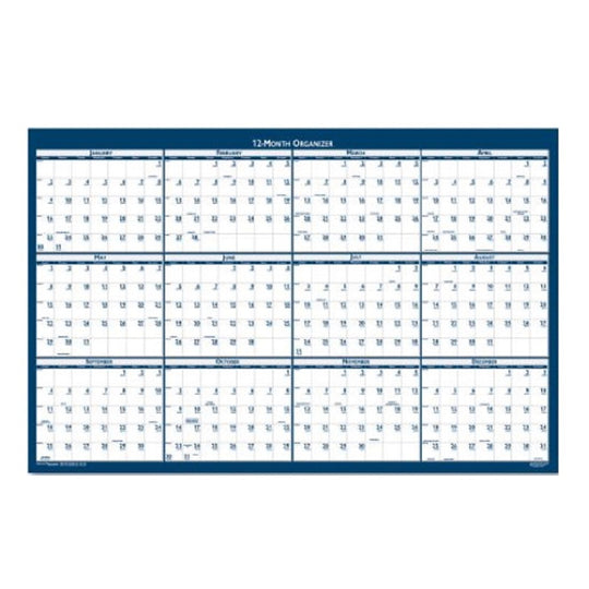 NSN6956112, 12-MONTH TWO-SIDED DRY ERASE WALL CALENDAR (JAN to DEC) 2024