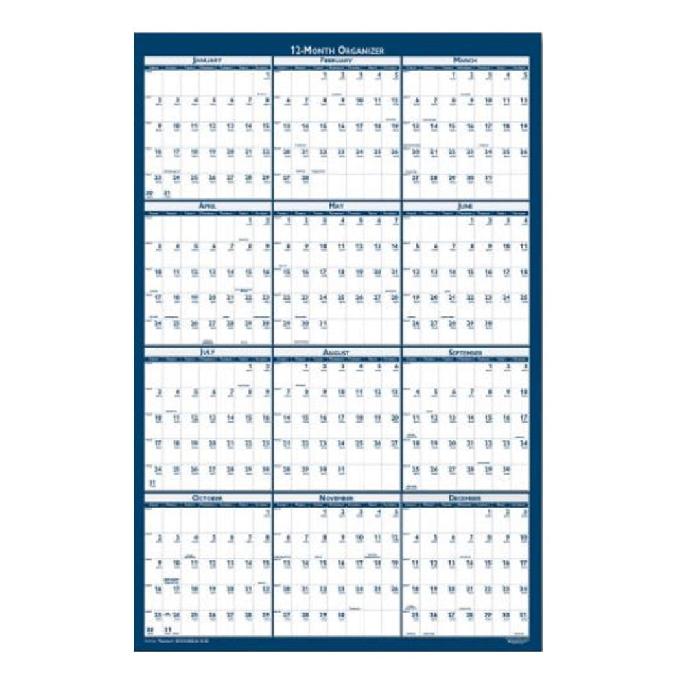 NSN6956112, 12-MONTH TWO-SIDED DRY ERASE WALL CALENDAR (JAN to DEC) 2024 BX