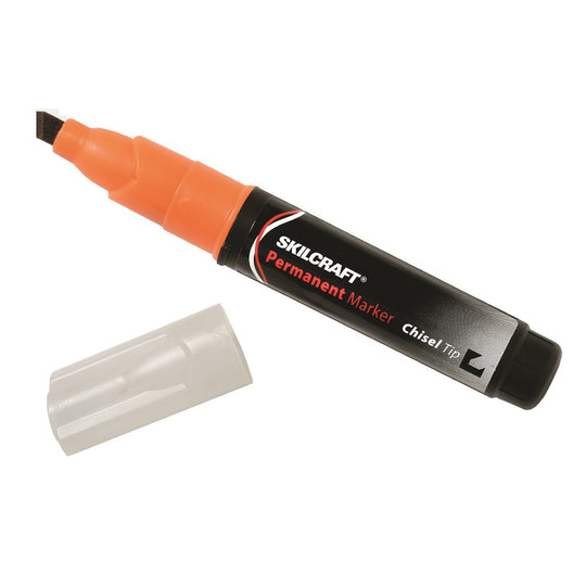 NSN0790286, LARGE PERMANENT CHISEL TIP MARKER, ORANGE BX