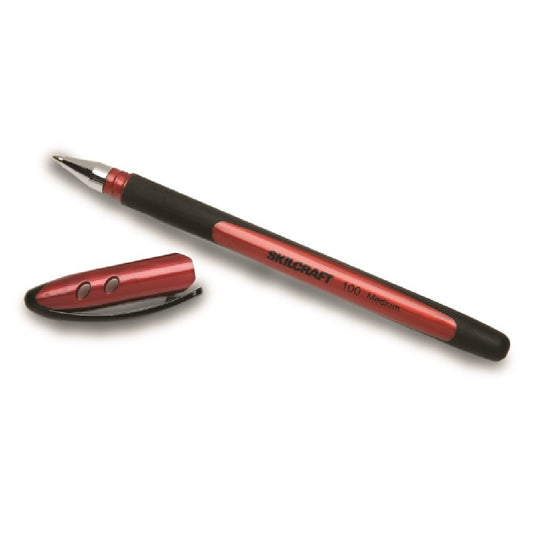 100 BALLPOINT STICK PEN, RED INK PK