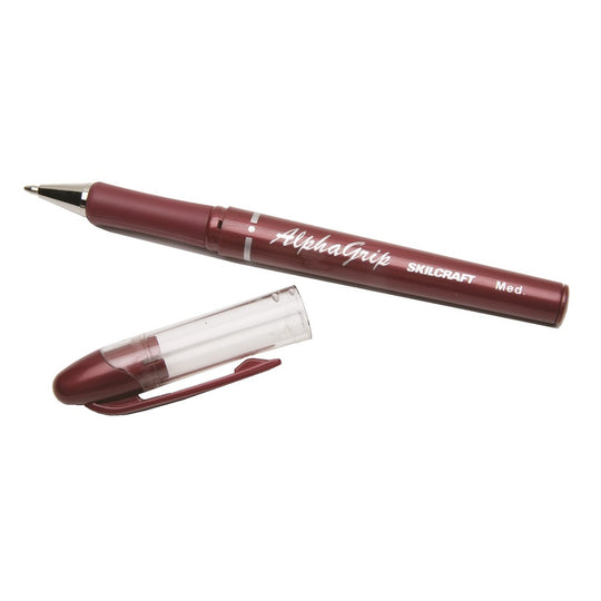 ALPHAGRIP BALLPOINT PEN, FINE POINT, REFILLABLE, RED INK DZ