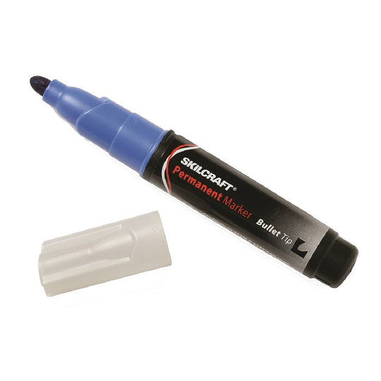 NSN4244853, LARGE PERMANENT MARKER, BROAD CHISEL TIP, BLUE INK BX