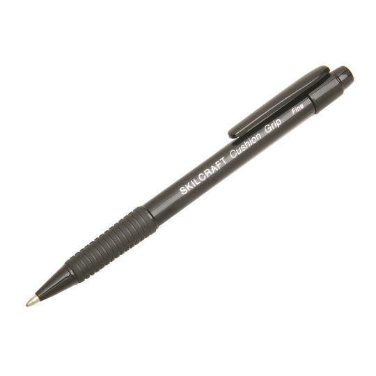 NSN4244857, CUSHION GRIP RETRACTABLE BALLPOINT PEN, BLACK INK BX