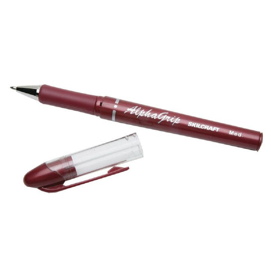 NSN4244859, ALPHAGRIP BALLPOINT PEN, MEDIUM POINT, RED INK BX