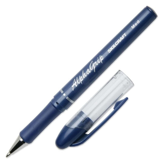 ALPHAGRIP BALLPOINT PEN, MEDIUM POINT, BLUE INK BX