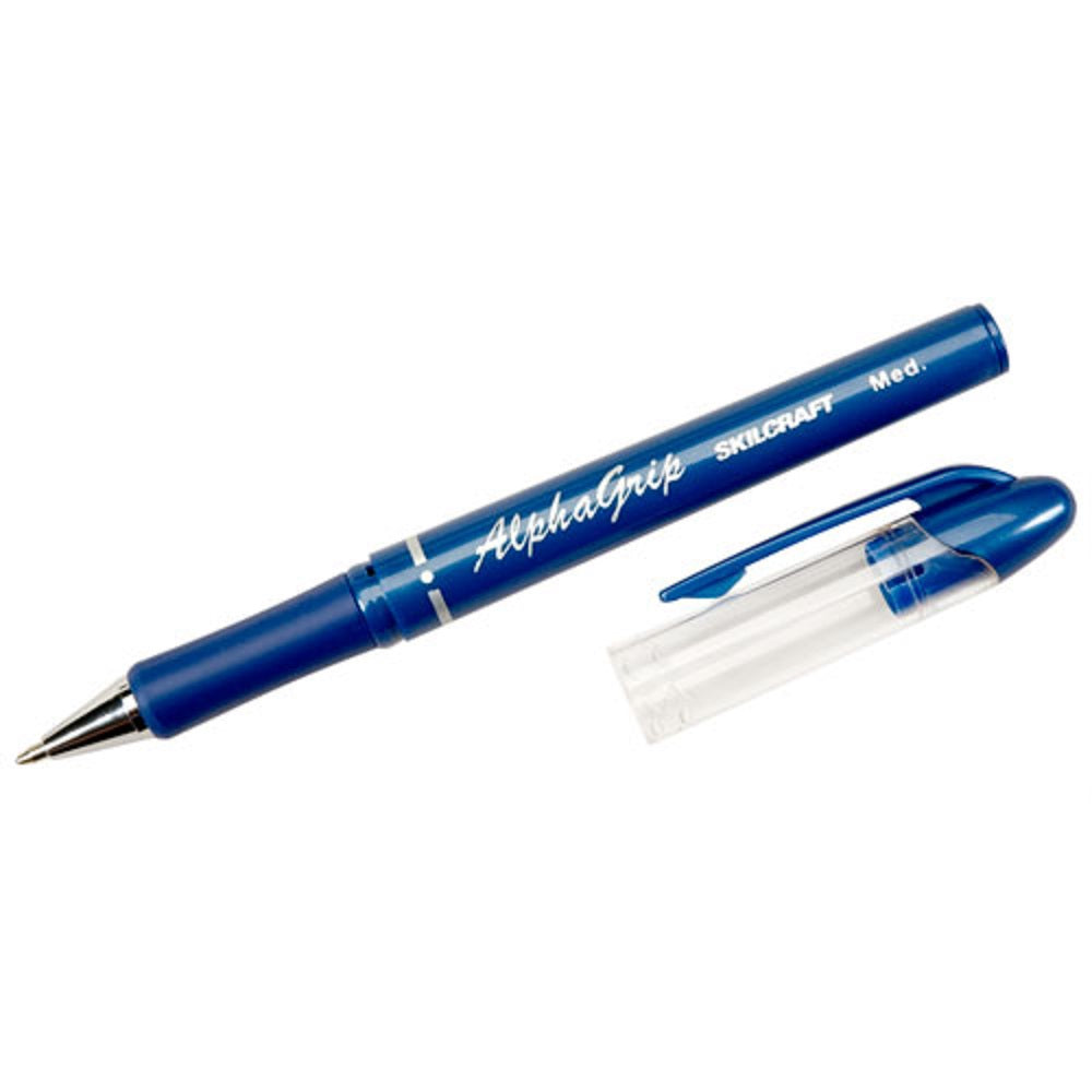 ALPHAGRIP BALLPOINT PEN, MEDIUM POINT, BLUE INK BX